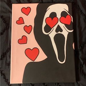 Scream in love painted canvas